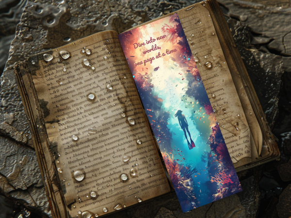 Bookmark ~ Dive into new Worlds ~ Water Color - Image 2