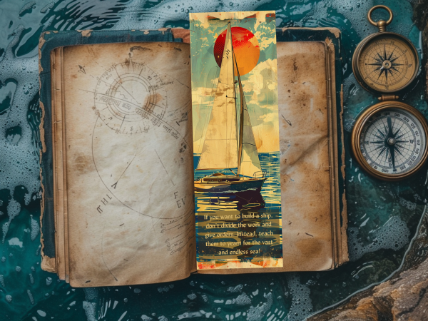 Bookmark ~ Yearn for the vast and endless sea ~ 1950's - Image 2