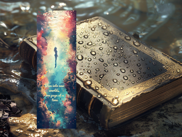 Bookmark ~ Dive into new Worlds ~ Water Color - Image 3