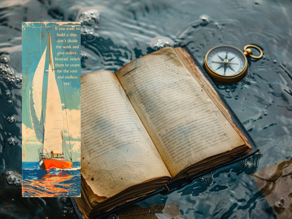 Bookmark ~ Yearn for the vast and endless sea ~ 1950's - Image 3