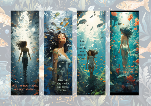 Bookmark ~ Dive into new Worlds ~ Hannah Yata