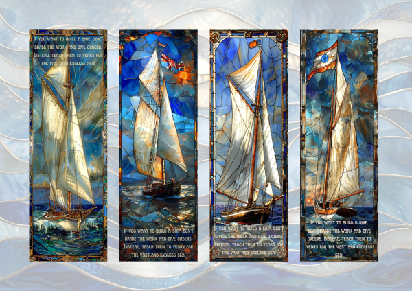 Bookmark ~ Yearn for the vast and endless sea ~ StainedGlass